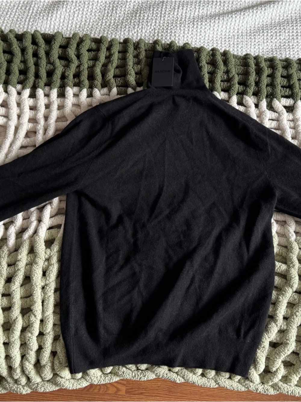 NAADAM Black Men's Cashmere Turtleneck Sweater